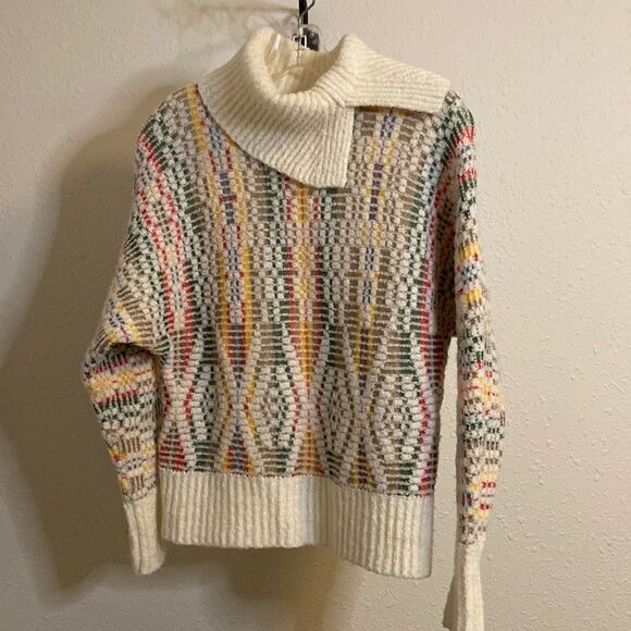 Anthropologie’s Sleeping on Snow Wool Blend Nordic Style Turtleneck size Small - Picture 1 of 7